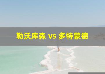 勒沃库森 vs 多特蒙德